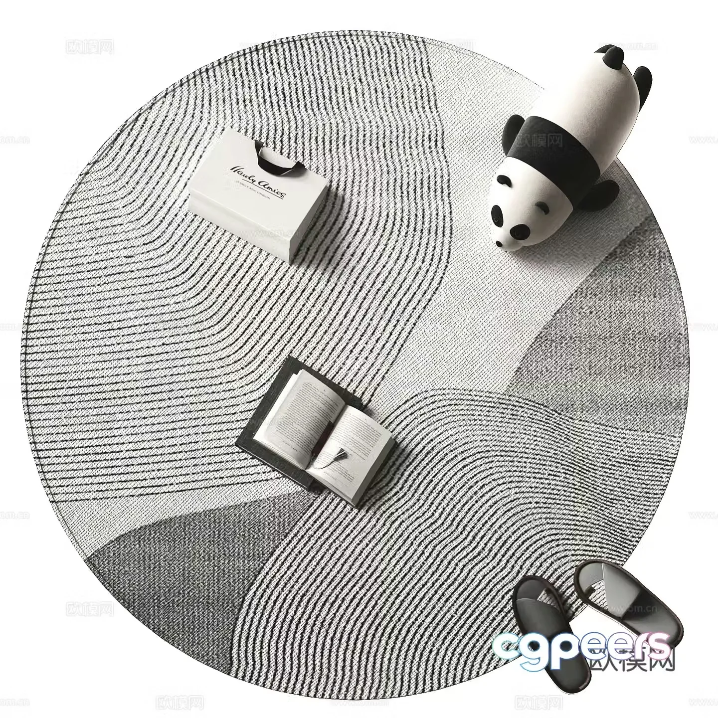 Modern round carpet 3d model
