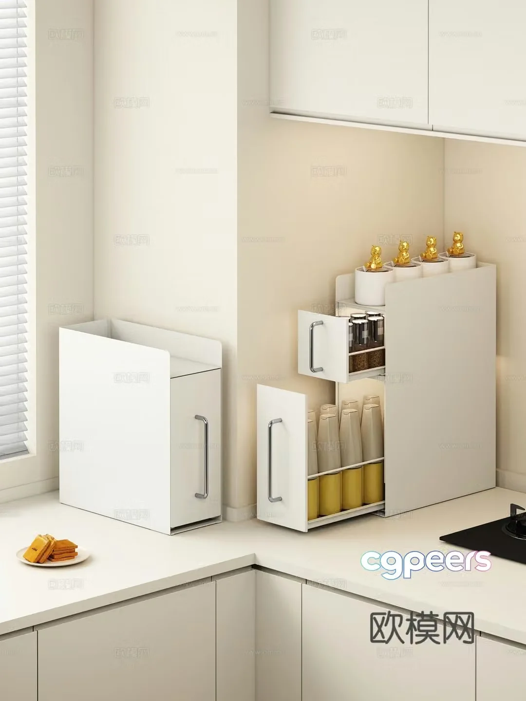 Kitchen seasoning rack 3d model