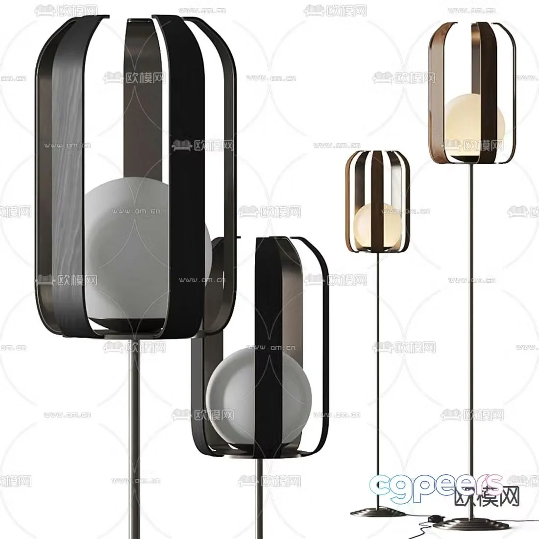 Giorgetti modern floor lamp 3d model
