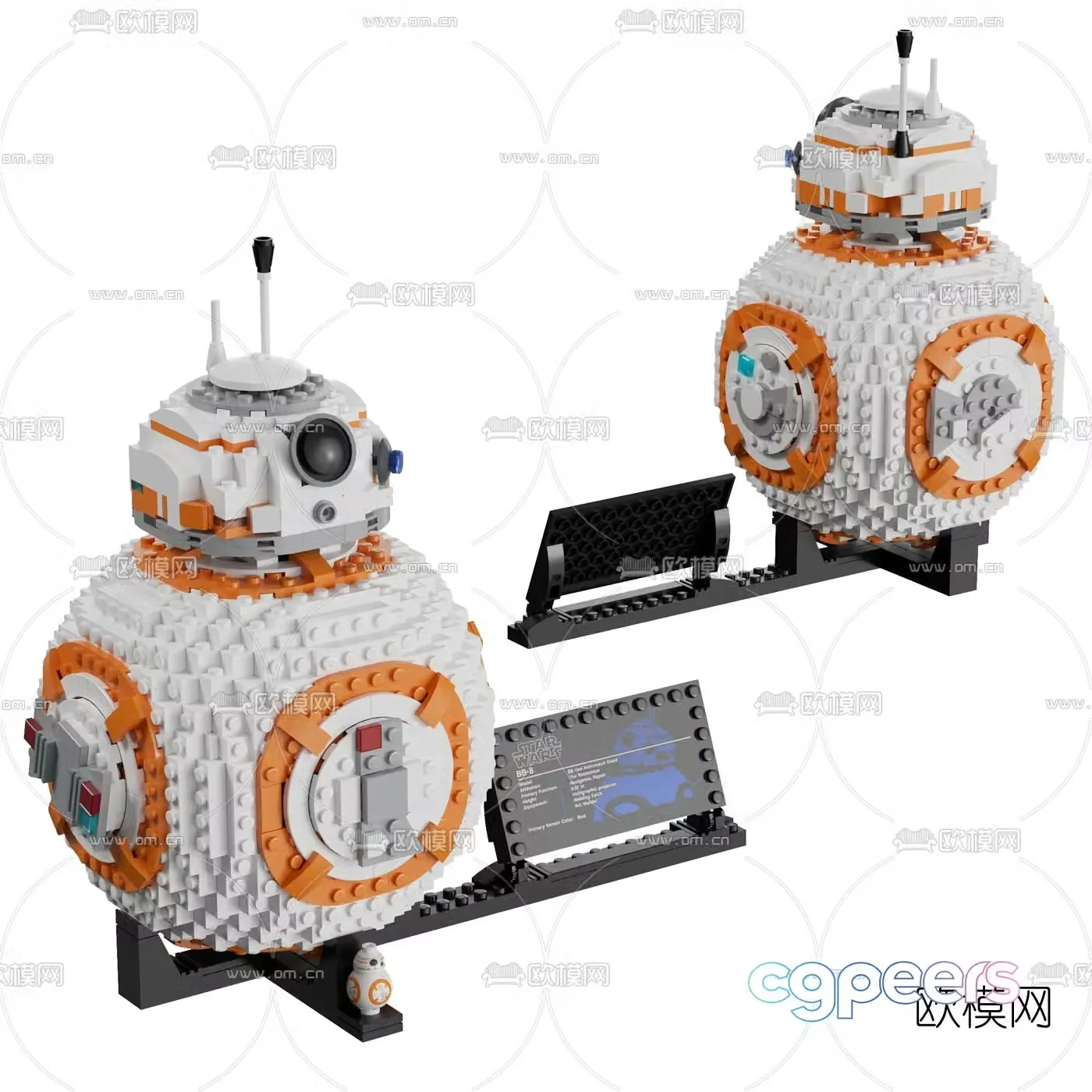 Modern star wars droid toy 3d model