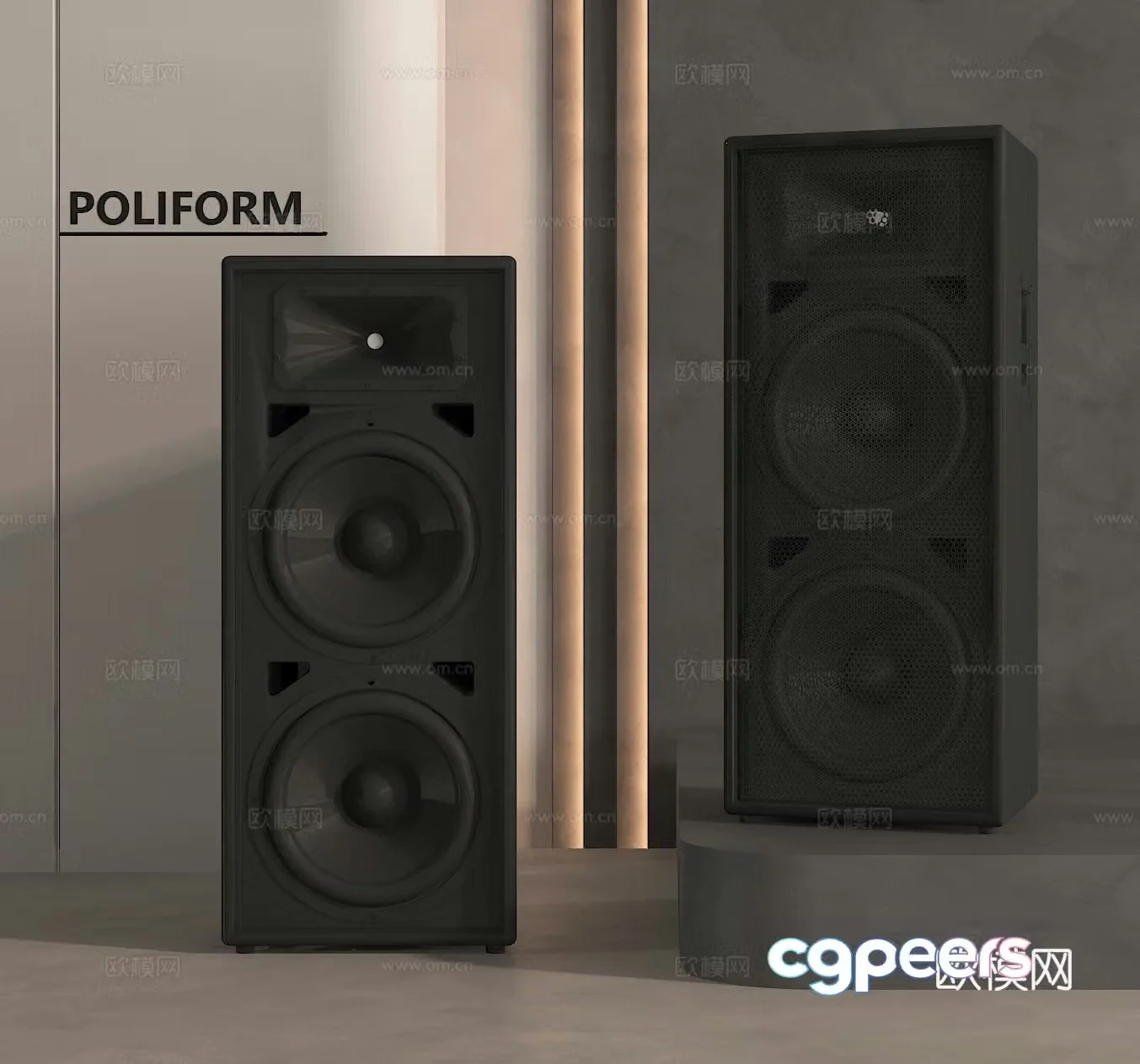 Audio floor-standing speaker 3d model
