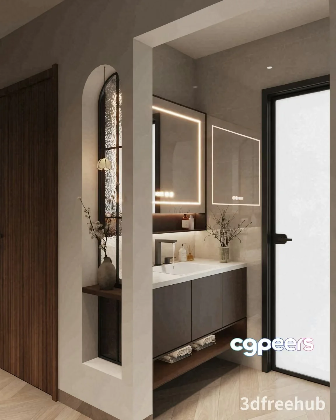 Modern Bathroom 3D Model – 21591 – VRAY Render