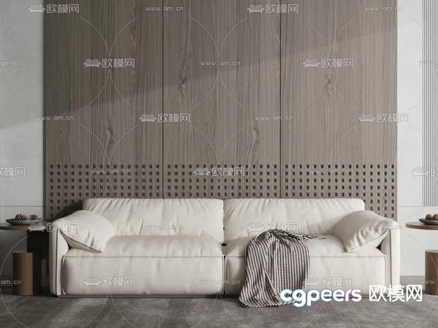 Modern sofa love seat 3d model