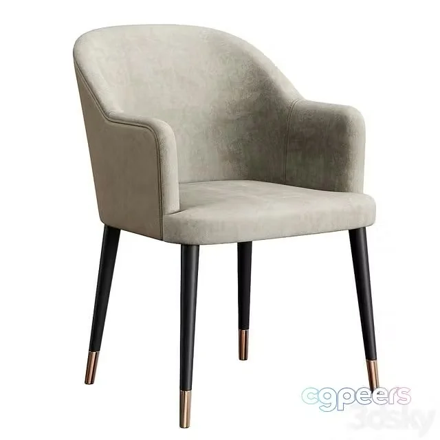 3ds Max Free – Chair GRAY Konyshev