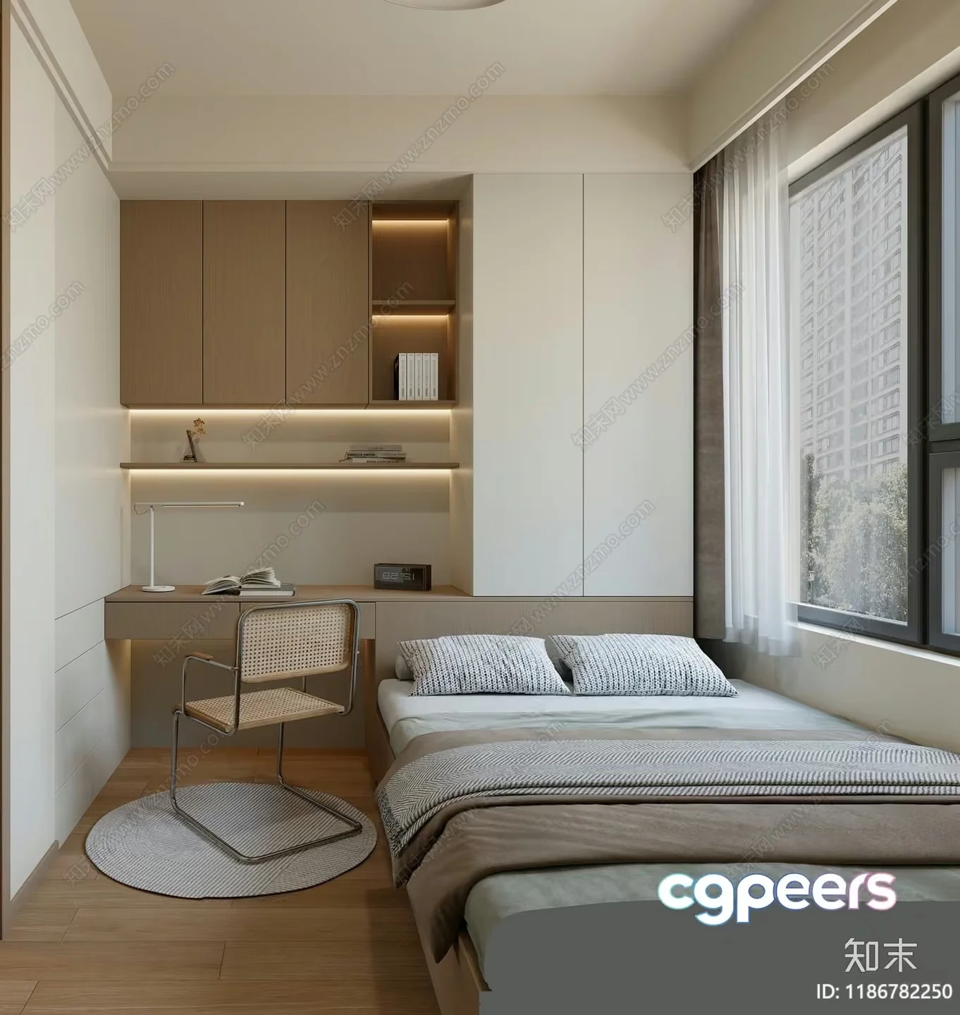 Cozy Bedroom 3D Model – 12023 – CORONA Render