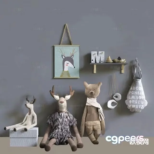 Modern children’s toys doll 3d model