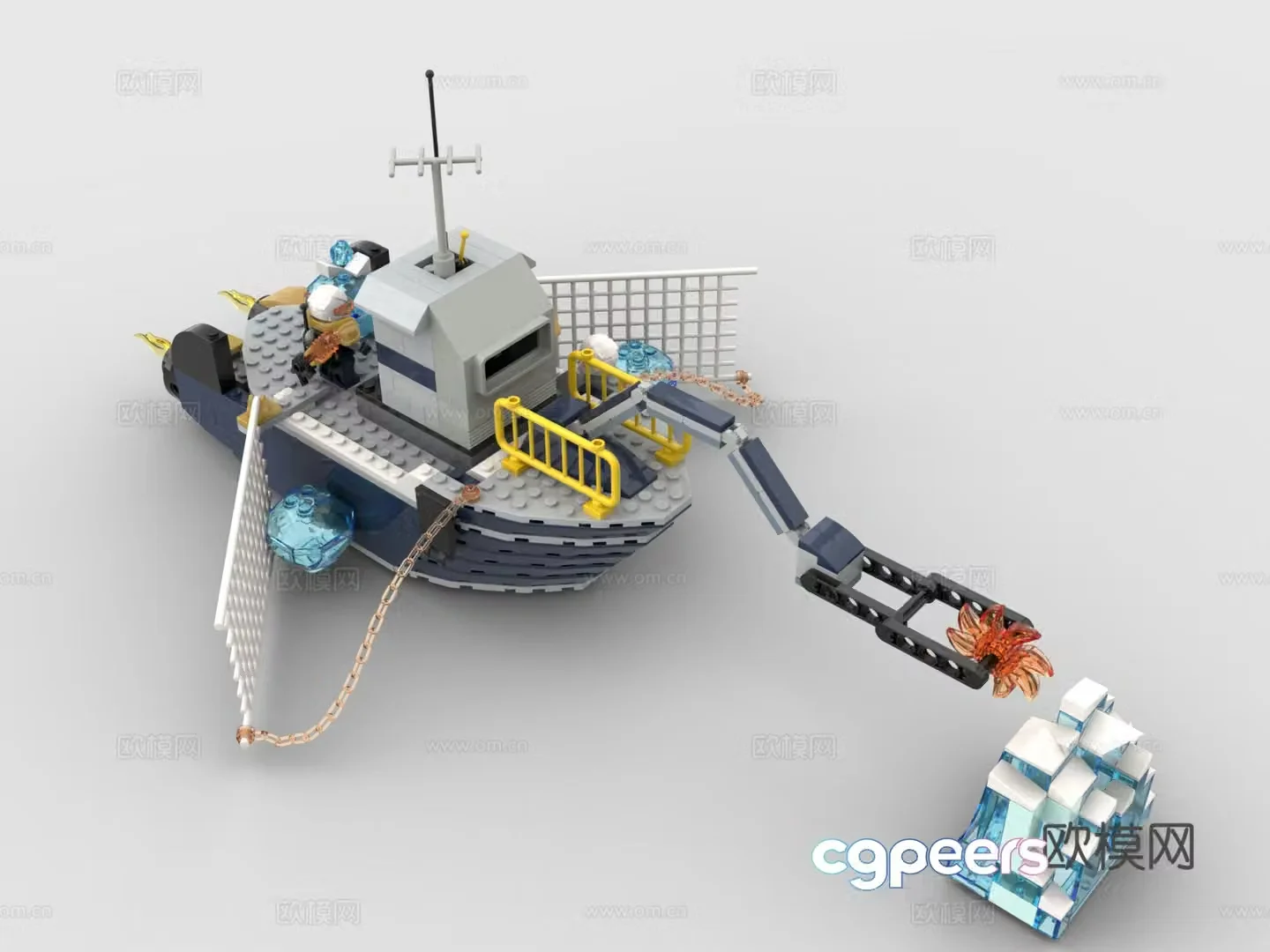 Lego LEGO toys building blocks icebreaker fishing boat ship 3d model
