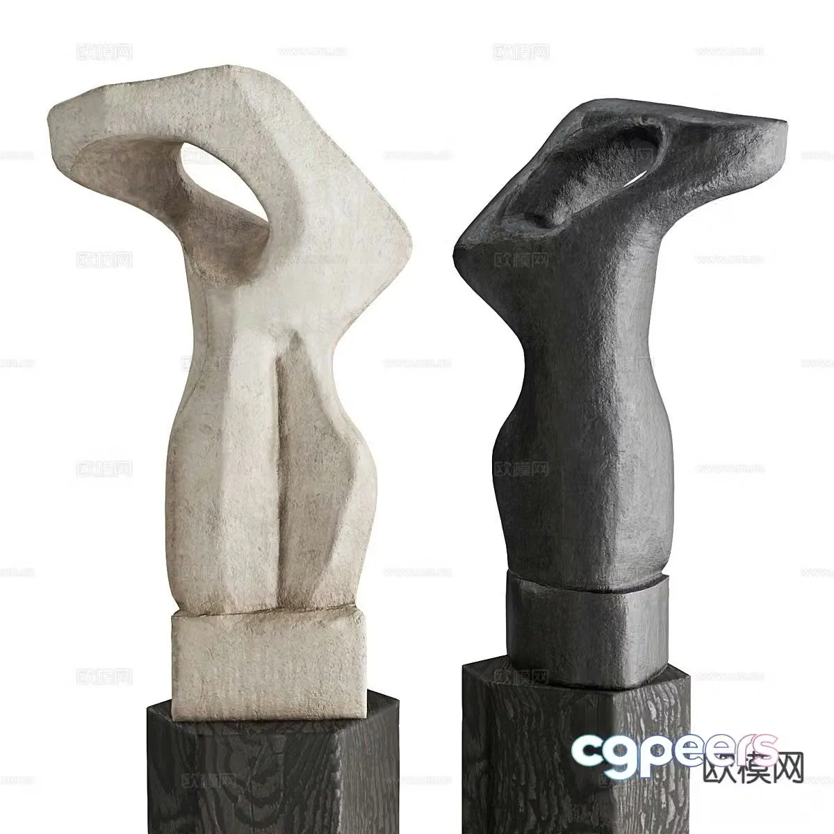 Modern sculpture ornaments artwork sculpture installation 3d model