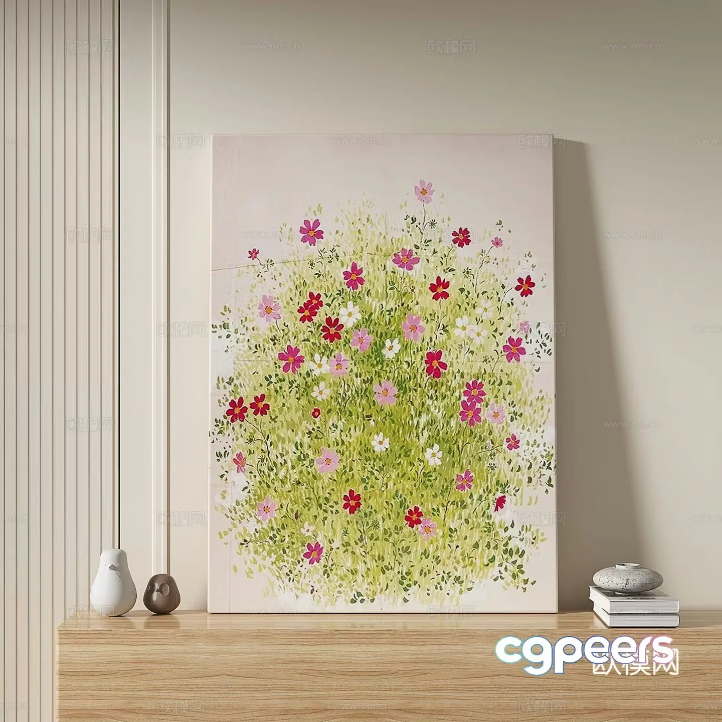 Modern simple medieval decorative painting 3d model