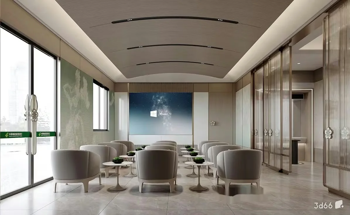 Modern Office Space 3D Model – 22741 – VRAY Render