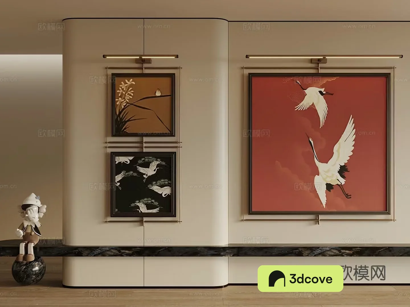 New Chinese style ancient Chinese hanging paintings decorative paintings hanging paintings picture frames living room hanging paintings
