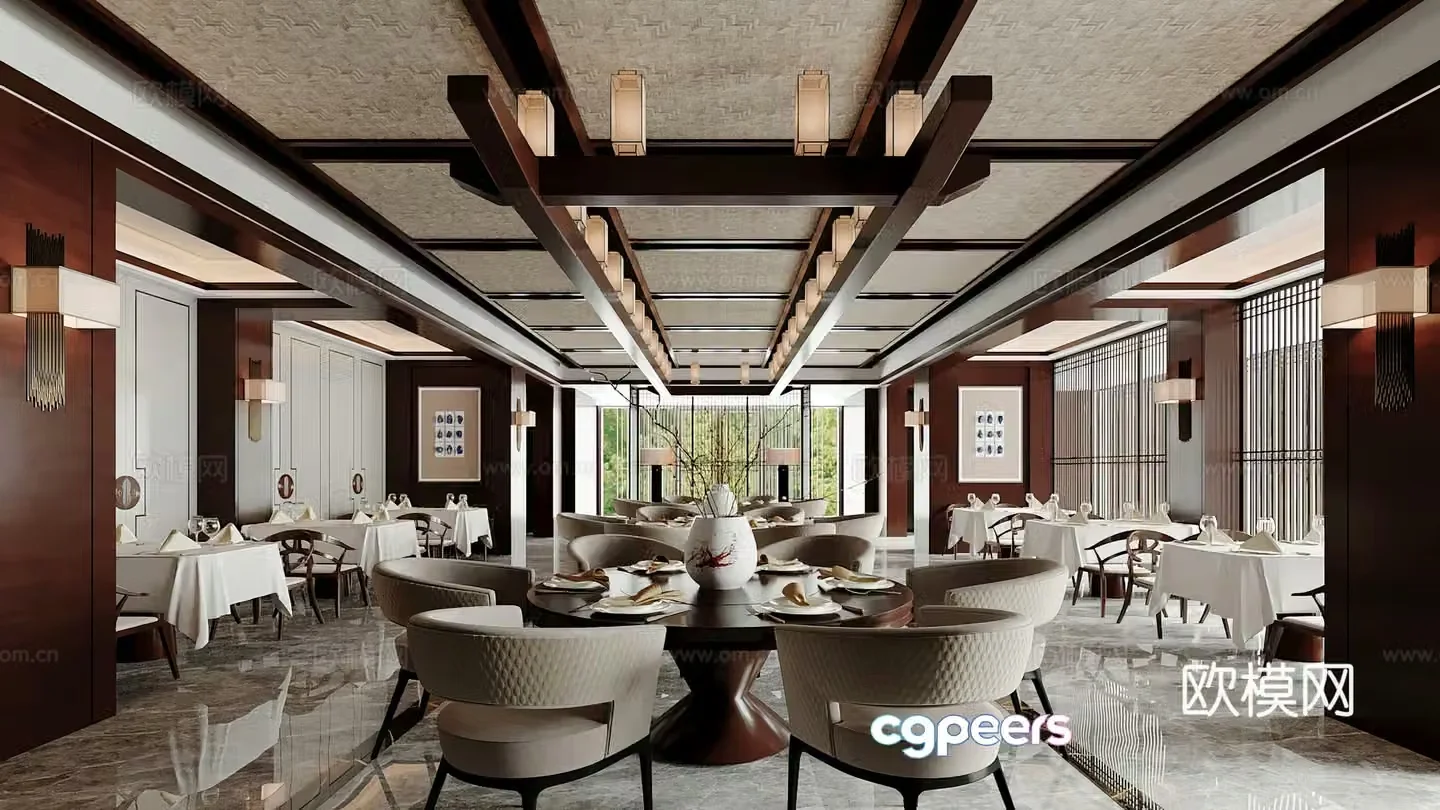 New Chinese restaurant 3D model