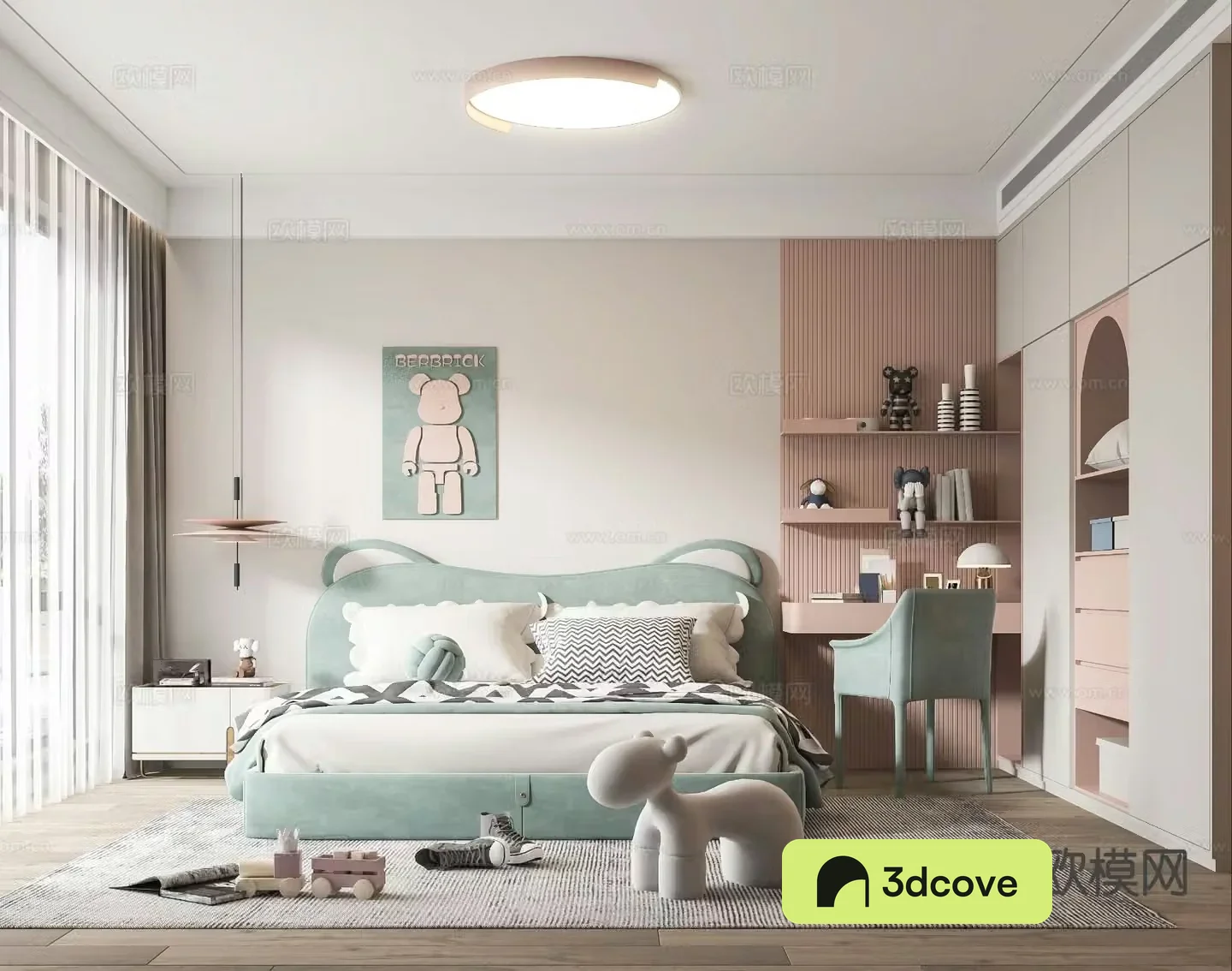 Modern children’s room girl’s room kid’s room