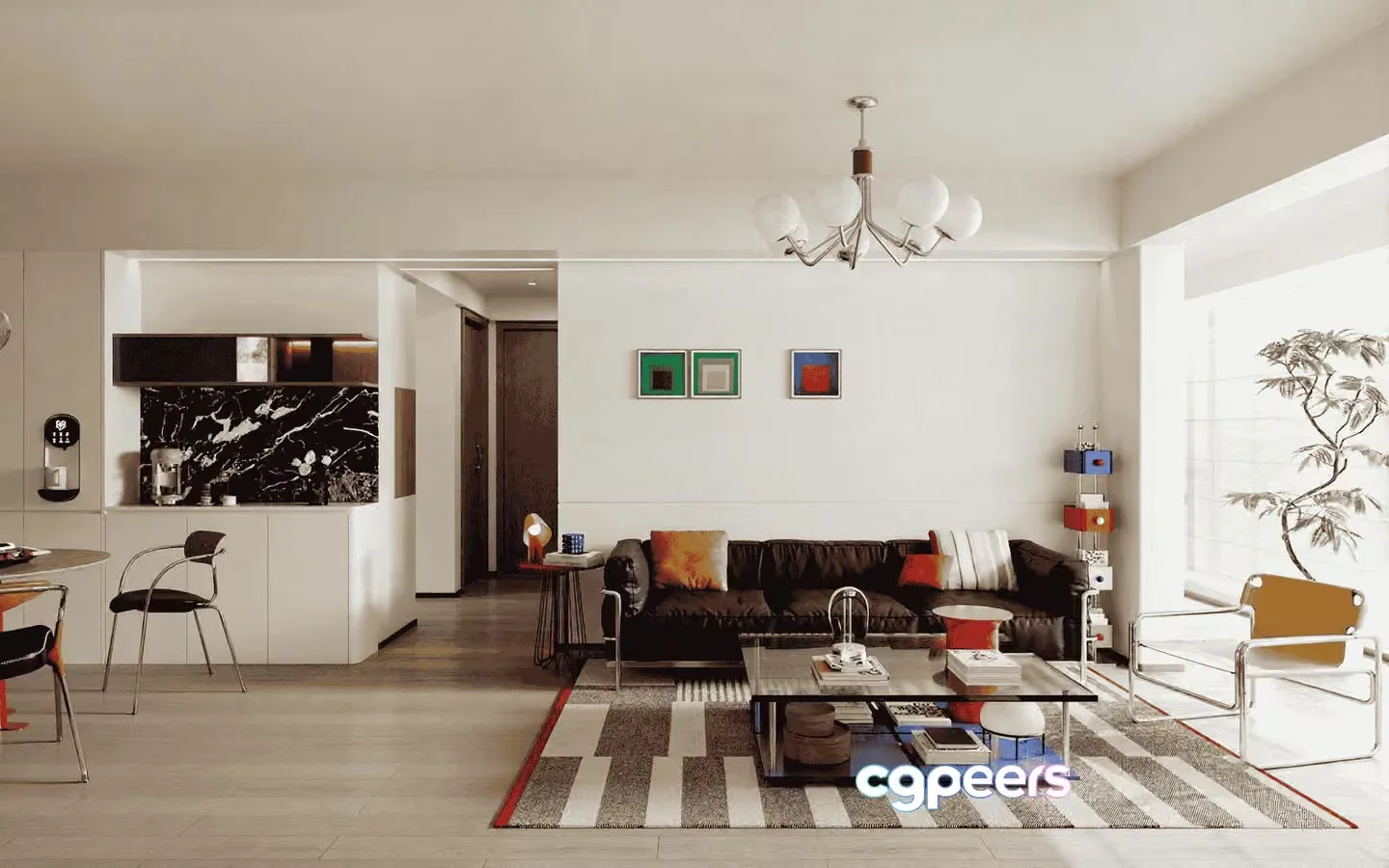 Modern Living Room 3D Model – 11586 – VRAY Render