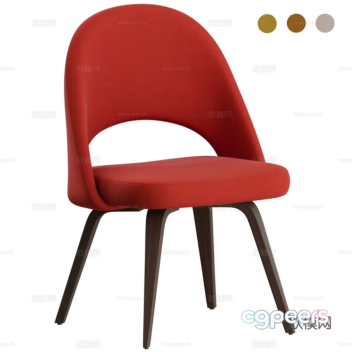 Modern Italian fabric chair 3d model