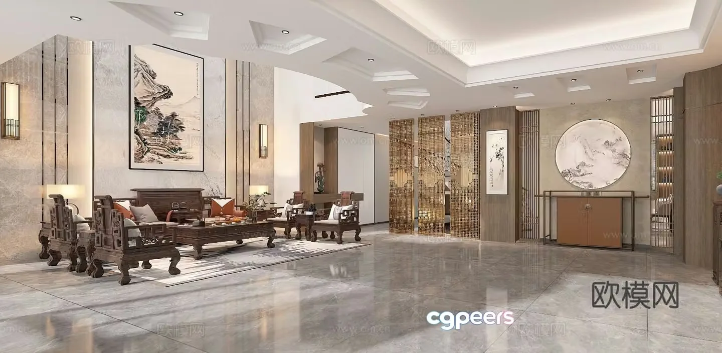 New Chinese restaurant 3D model