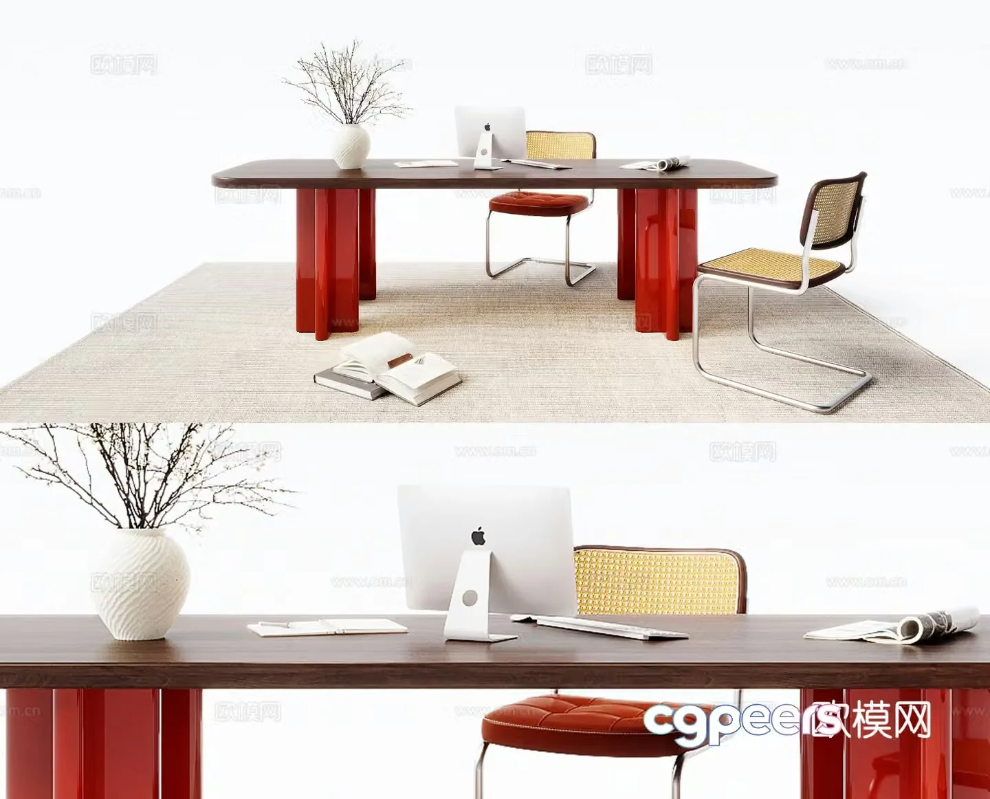 Modern desk chair 3d model