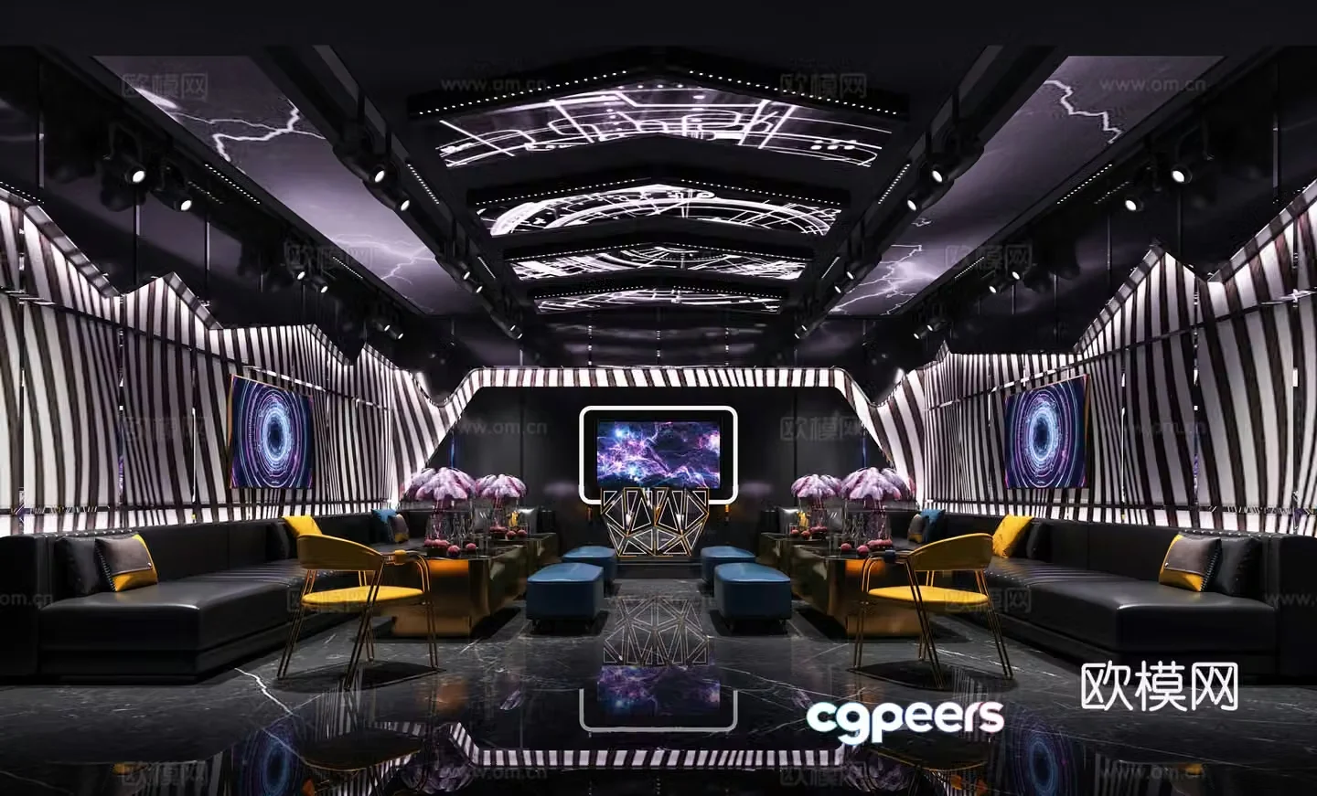 Modern KTV private room party KTV private room 3d model
