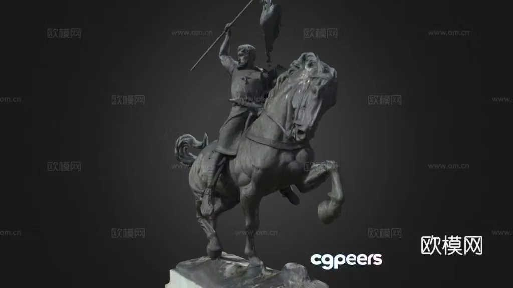 Elsid Equestrian Statue Balboa Park SD3d Model