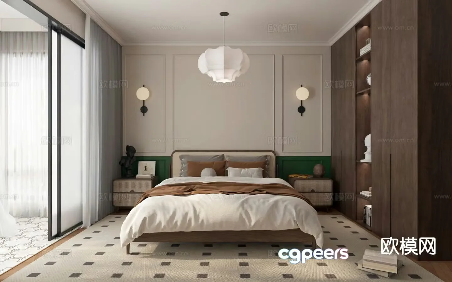 Medieval style bedroom master bedroom 3d model