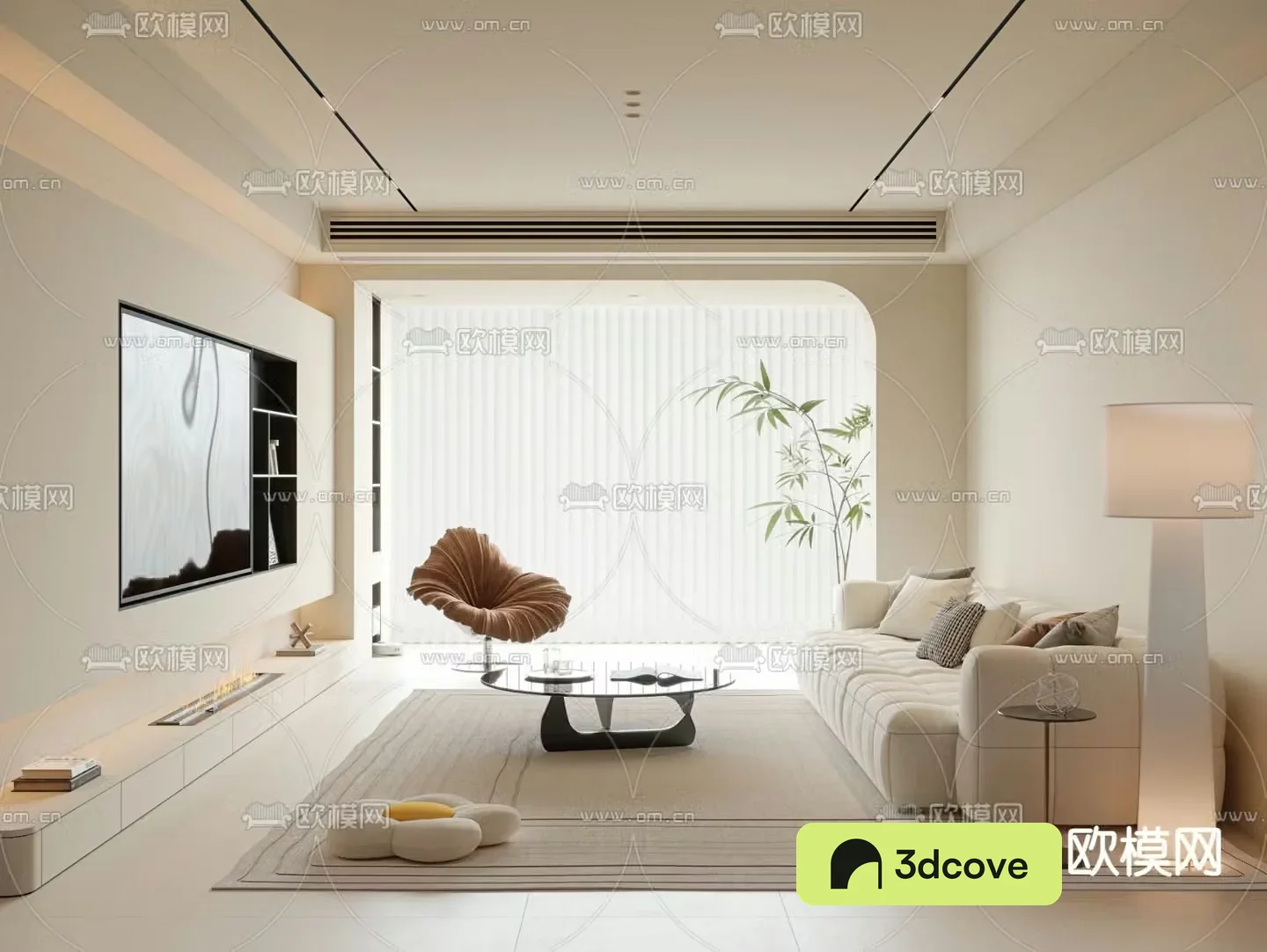 Creamy living room