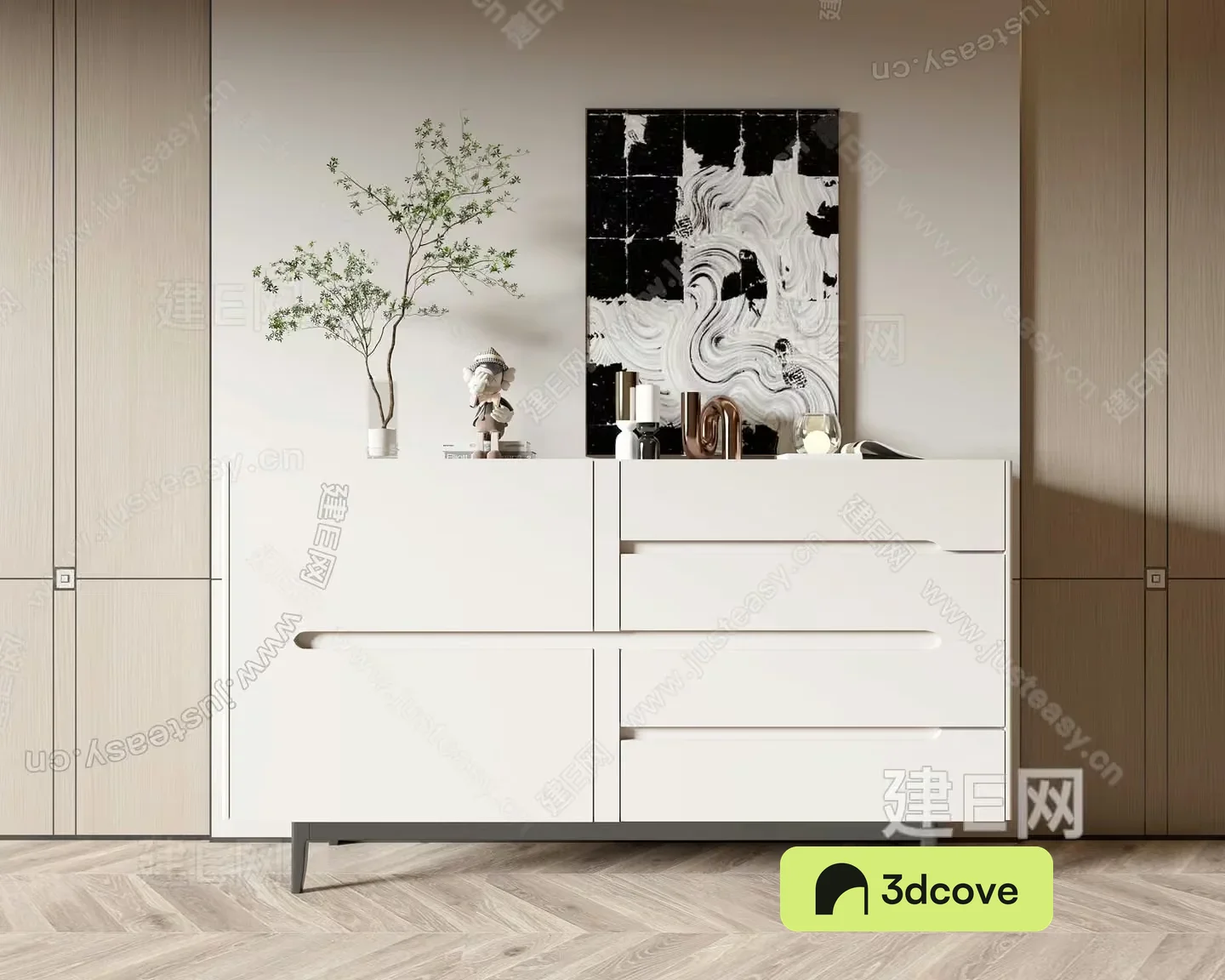 Modern White Dresser