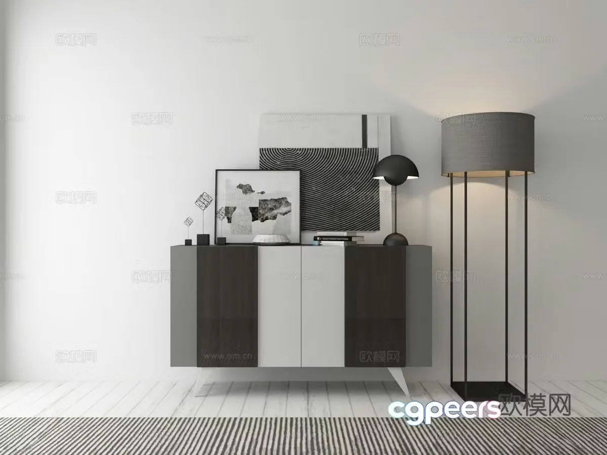 Modern decorative cabinet ornament 3D model