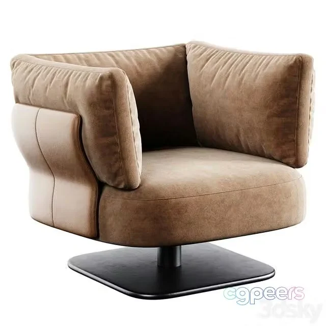 3ds Max Free – Saki Armchair By Minotti