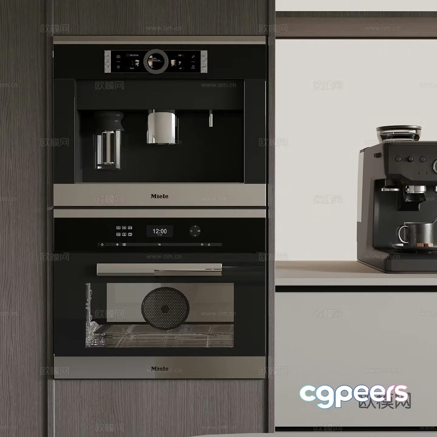 Modern steaming oven coffee machine direct drinker 3d model