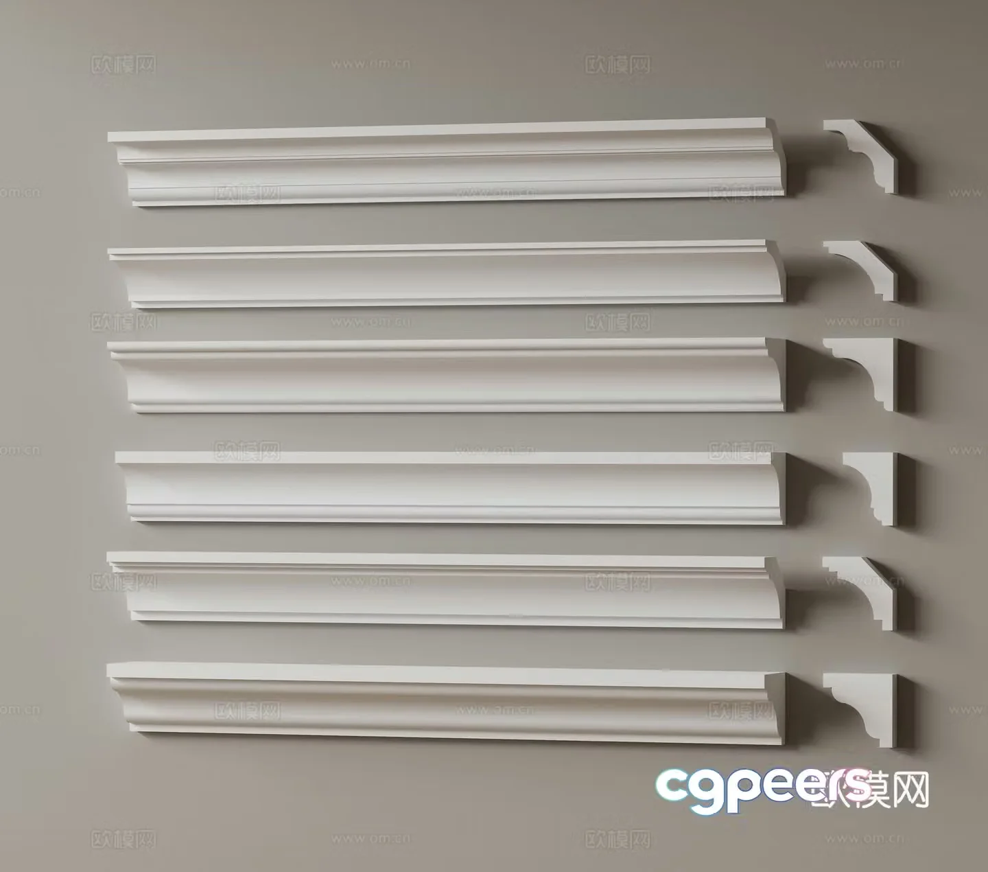 Modern gypsum line Simple European gypsum line Yin corner line Yang corner line Ceiling corner line 3d model