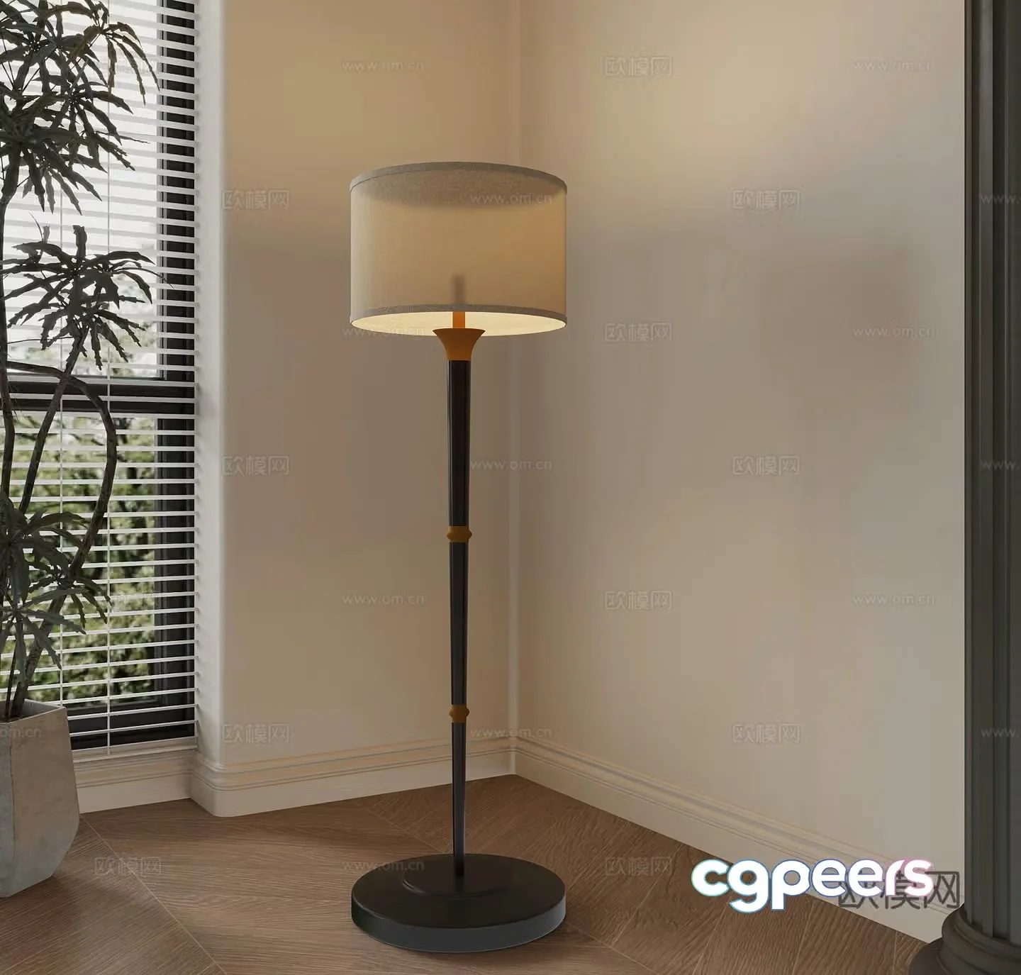 New Chinese floor lamp decorative lamp 3d model