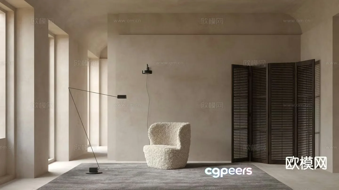 GUBI single sofa 3d model