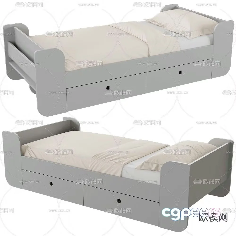 Moonk children’s bed 3d model