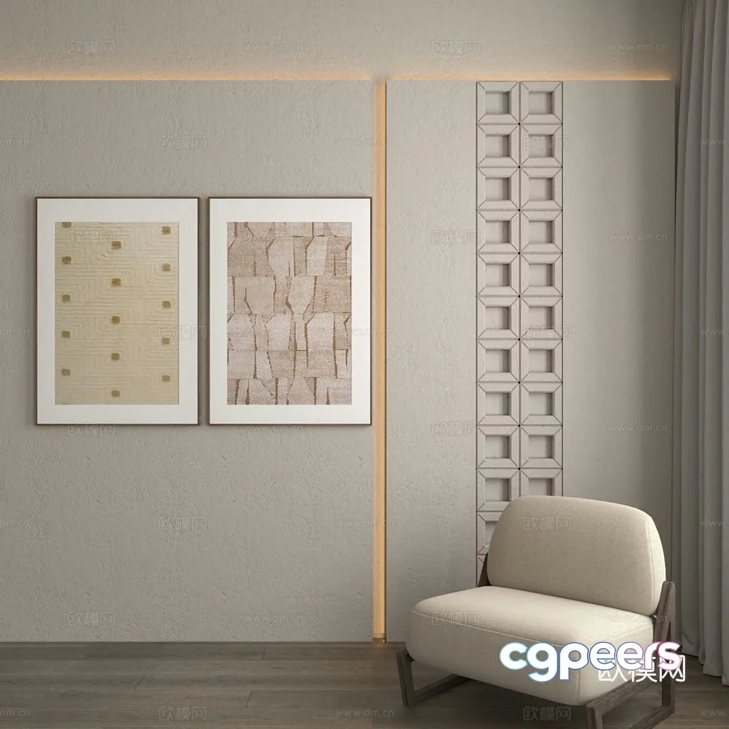3D model of decorative painting of jujifeng