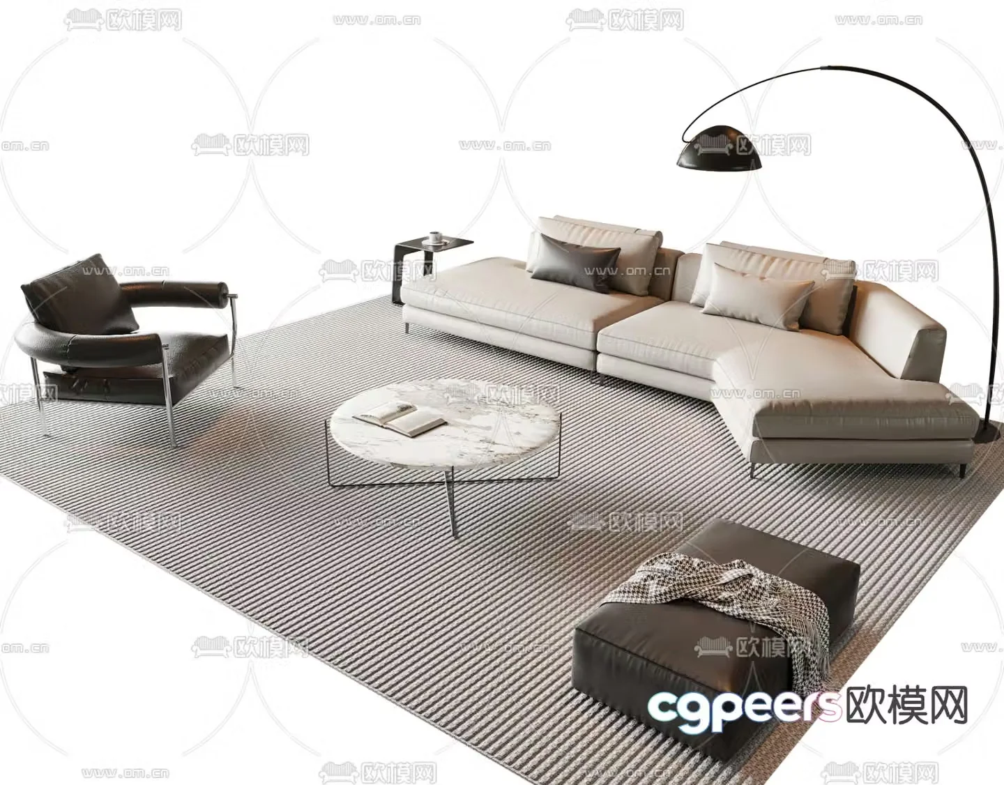 Modern sofa modular sofa 3d model