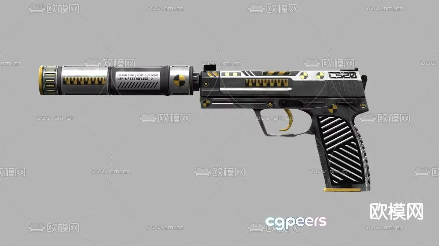 Children’s guns toy guns silenced guns 3d model