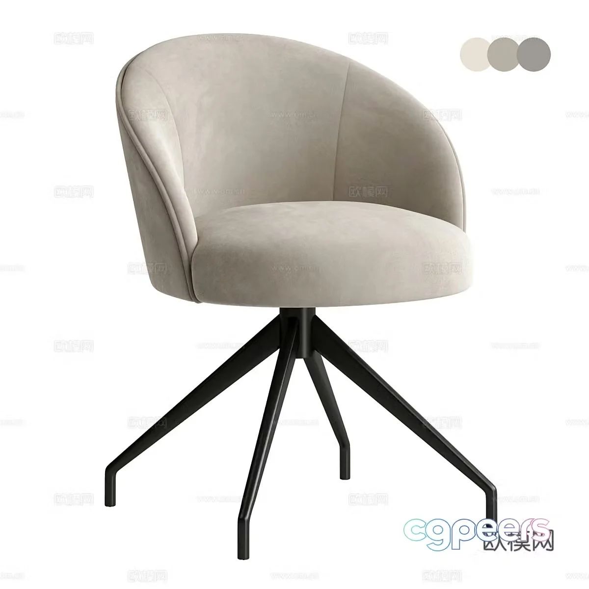 Modern Italian minimalist office chair 3d model