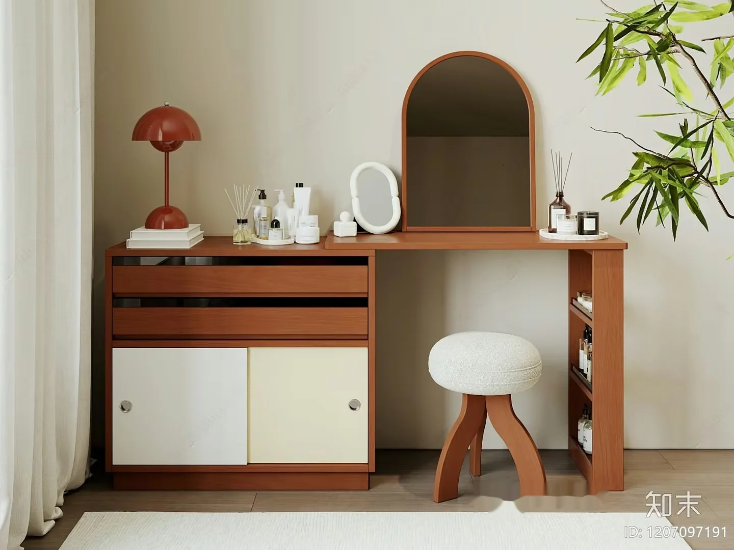 Cozy Dressing Table 3D Model – 16978 – VRAY Render