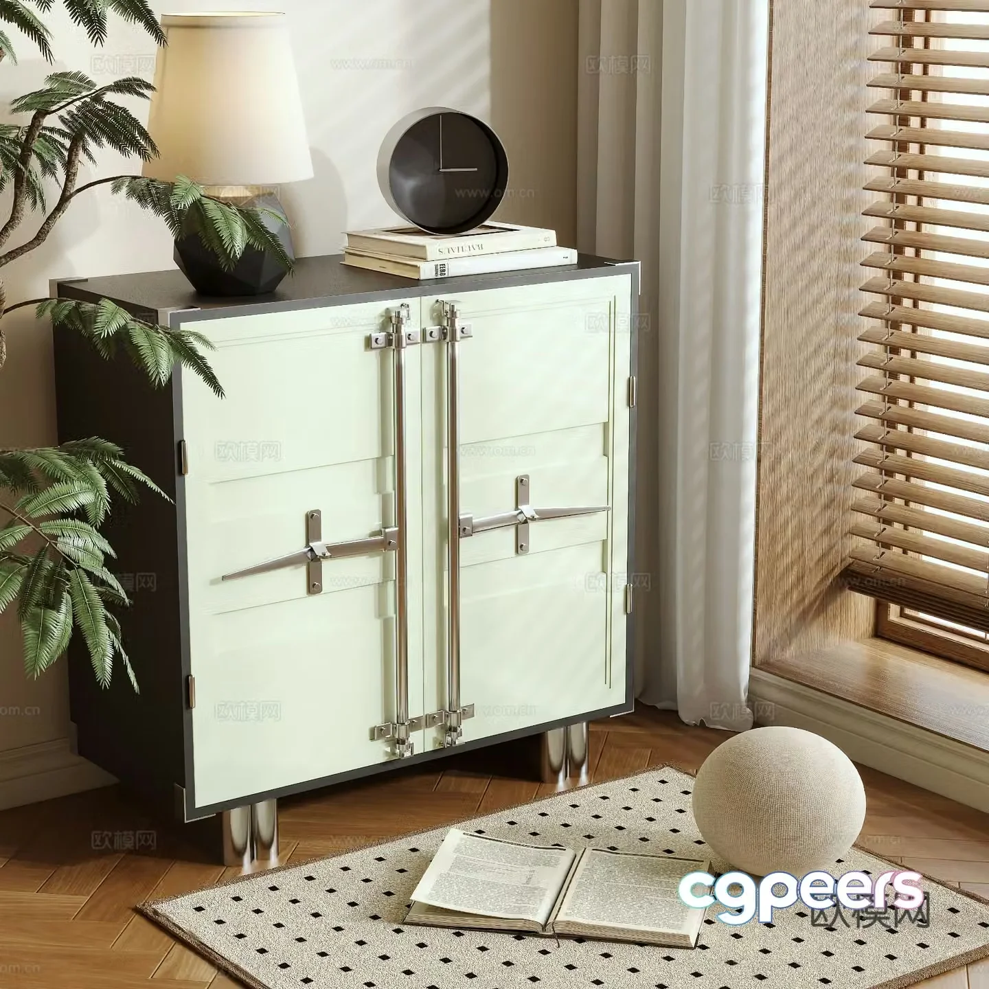 Medieval style entrance cabinet 3D model