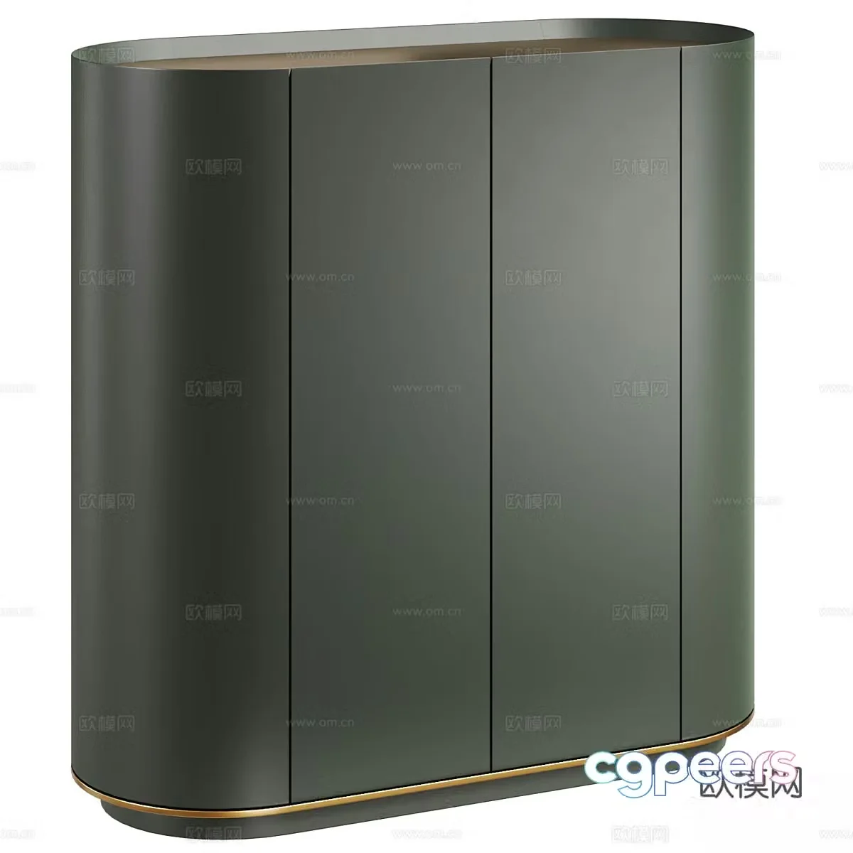 New Chinese style end view cabinet 3D model