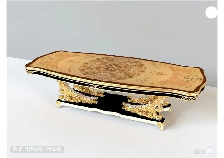 Gold And Black Coffee Table 3D Model – 6074 – VRAY Render