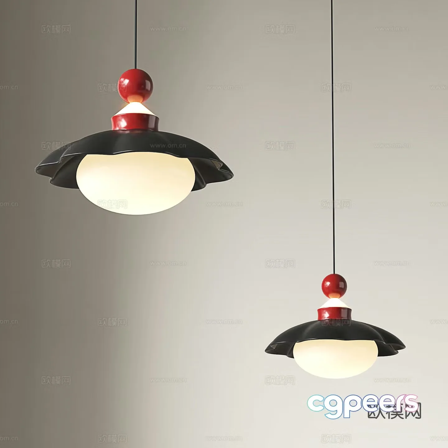 American Chandelier Retro Chandelier Bedside Chandelier Small Chandelier 3D Model