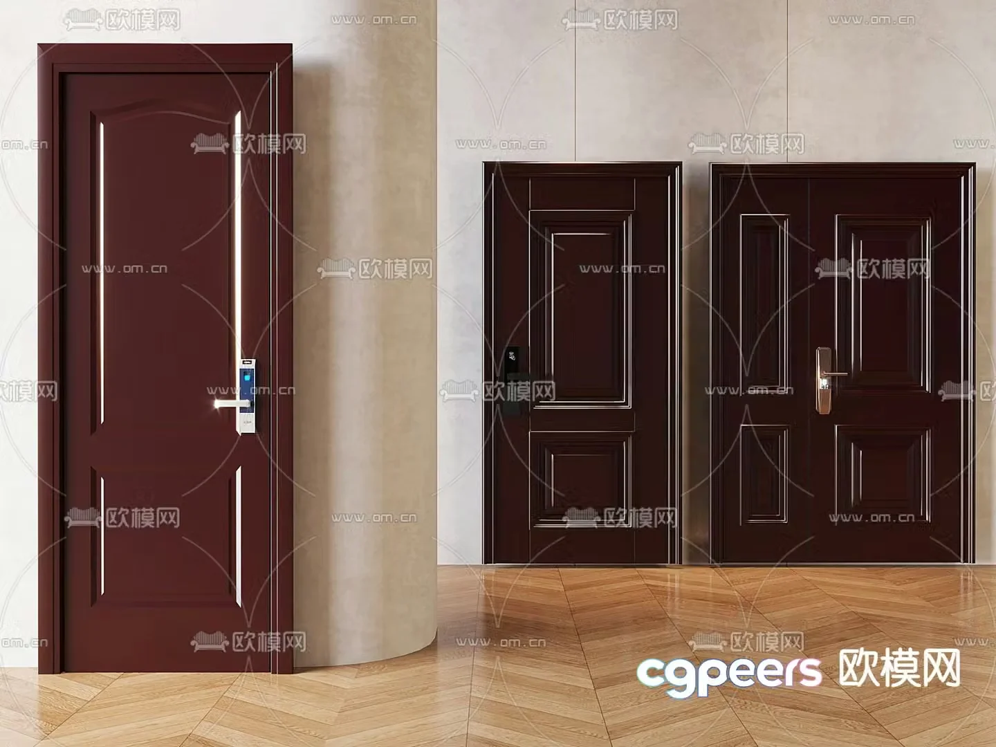 Chinese anti-theft door 3D model