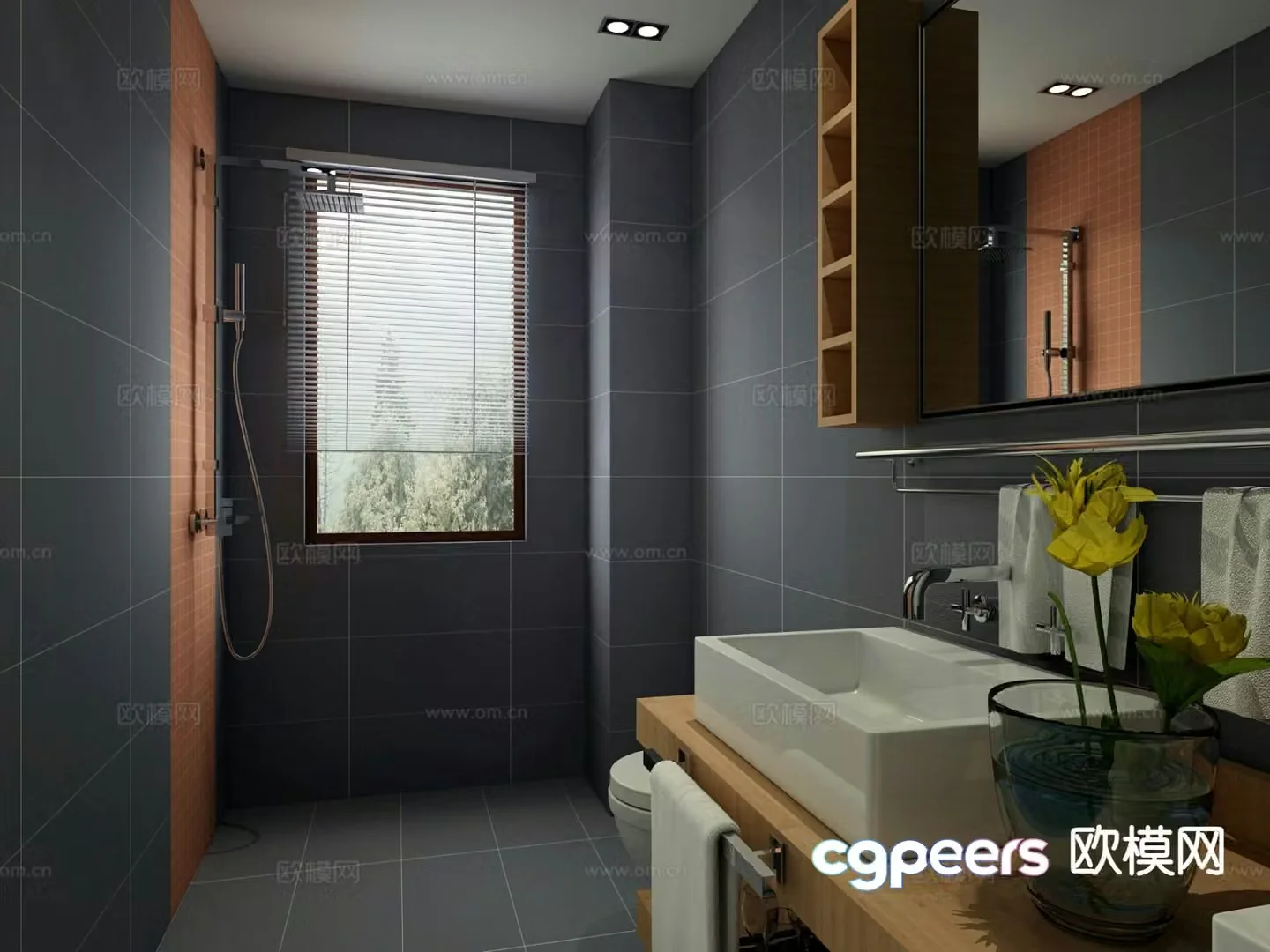 Nordic bathroom bathroom 3d model