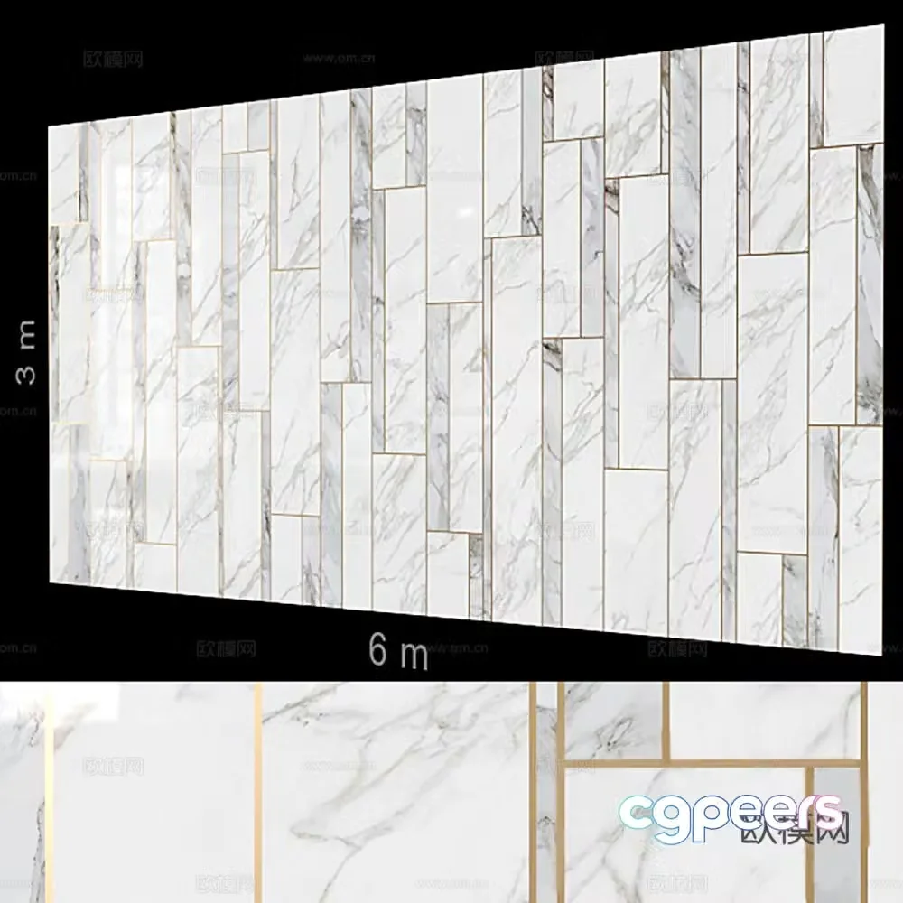 Wall tiles parquet tiles 3d model