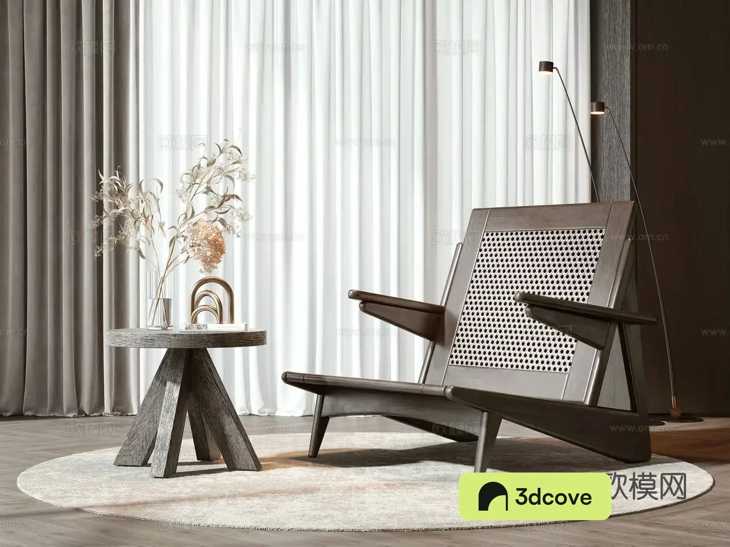 New Chinese casual chair coffee table combination