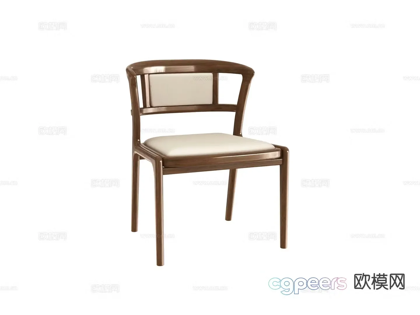 New Chinese style chair dining chair 3d model