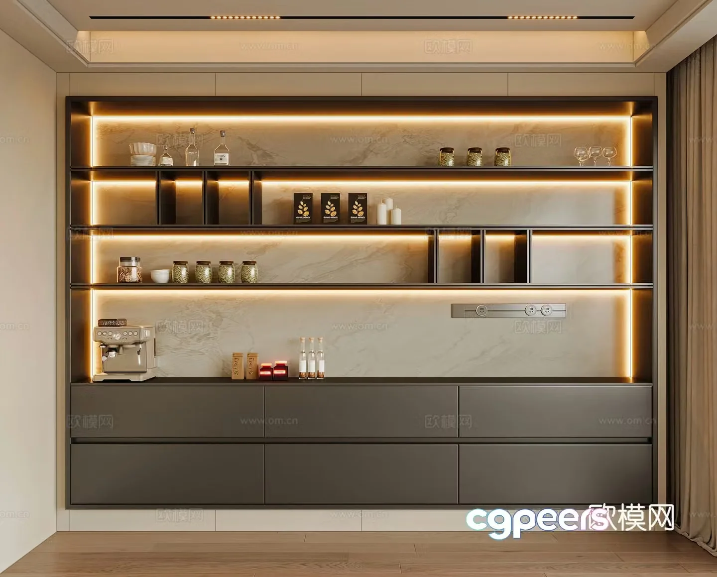 Modern sideboard 3D model