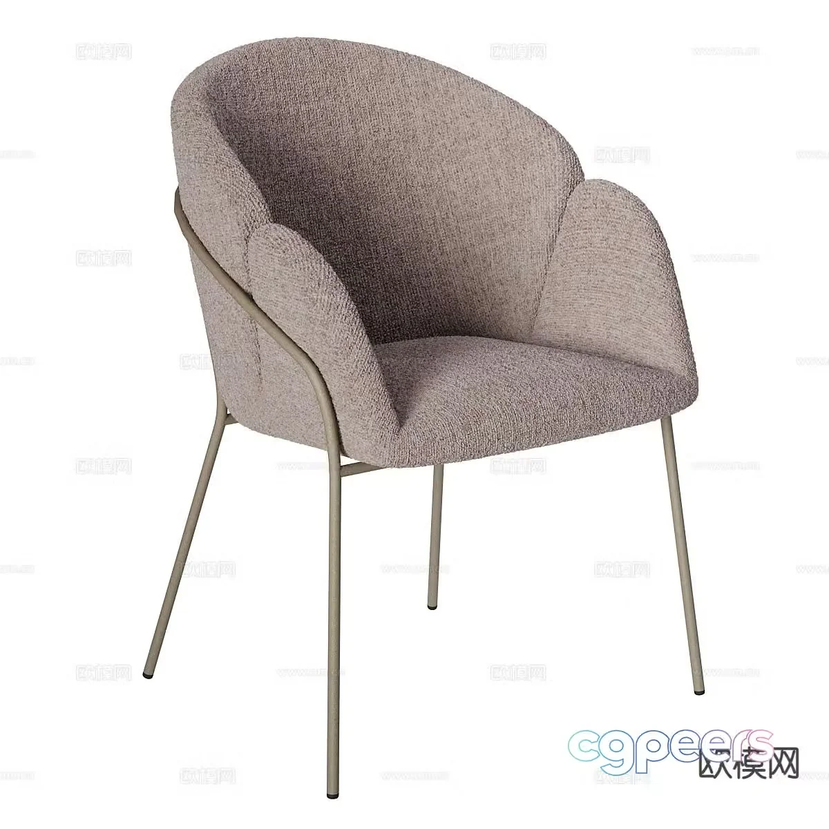 Simple single chair 3d model
