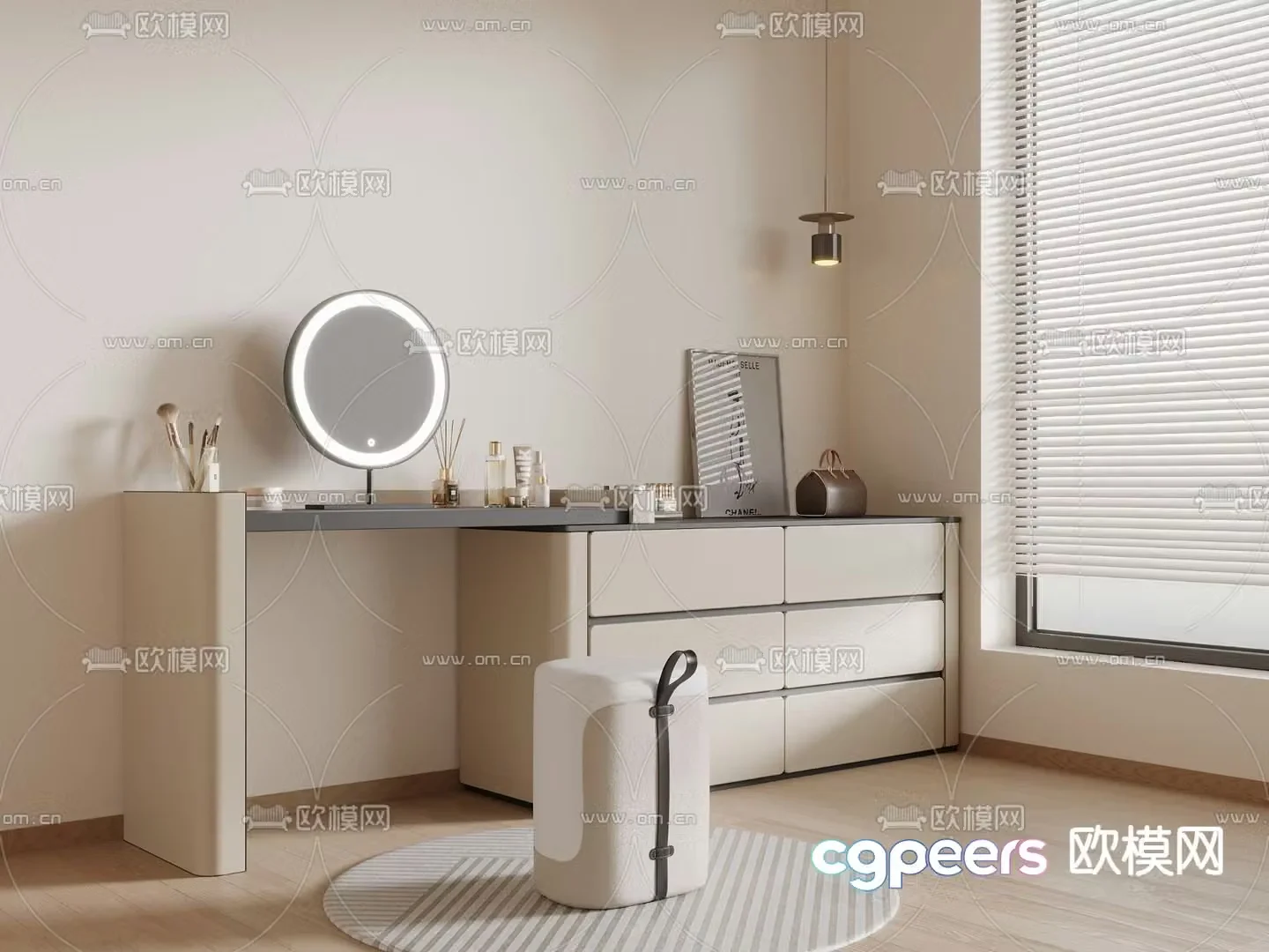 Modern dressing table 3d model